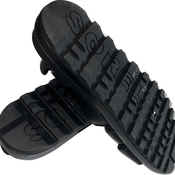 Sorel Womens Roaming NL3596-010 Black Leather Criss Cross Flat Sandals Size 9.5 - Picture 5 of 10